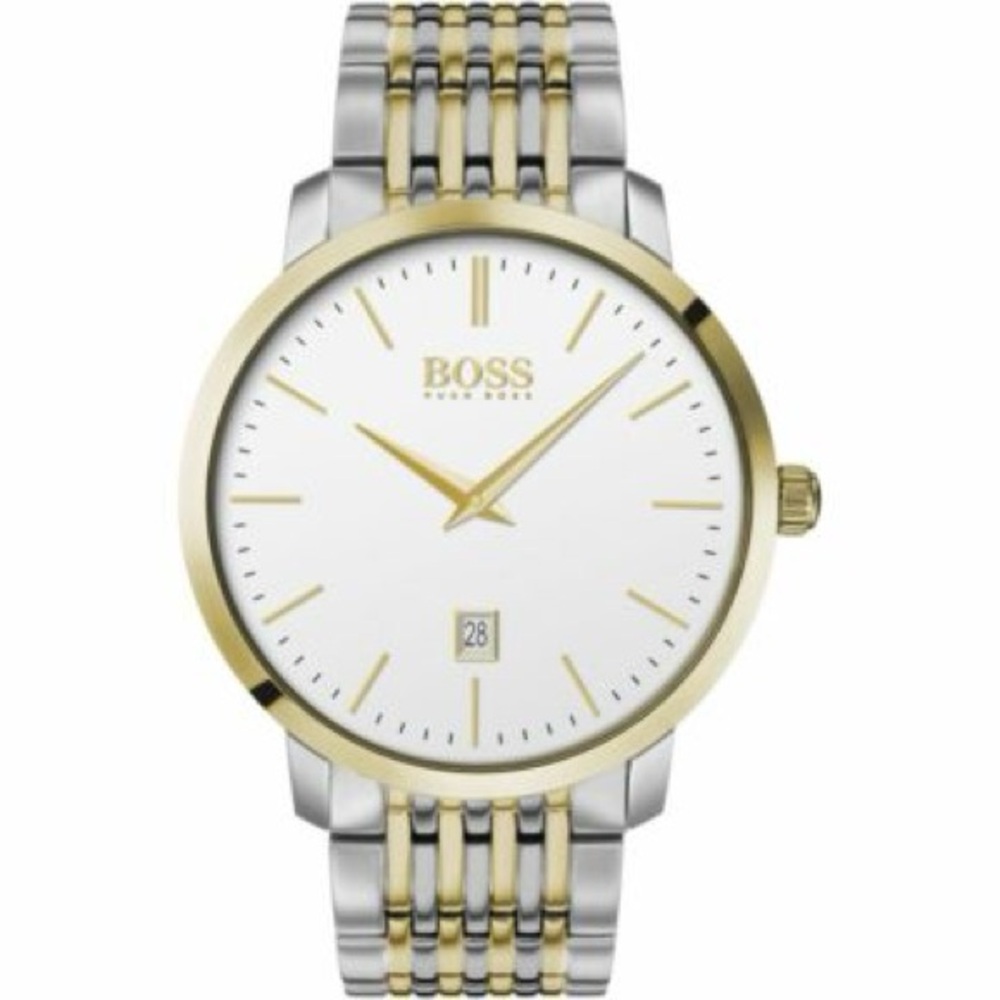 Hugo Boss Luxury gold & silver tone stainless steel men's watch